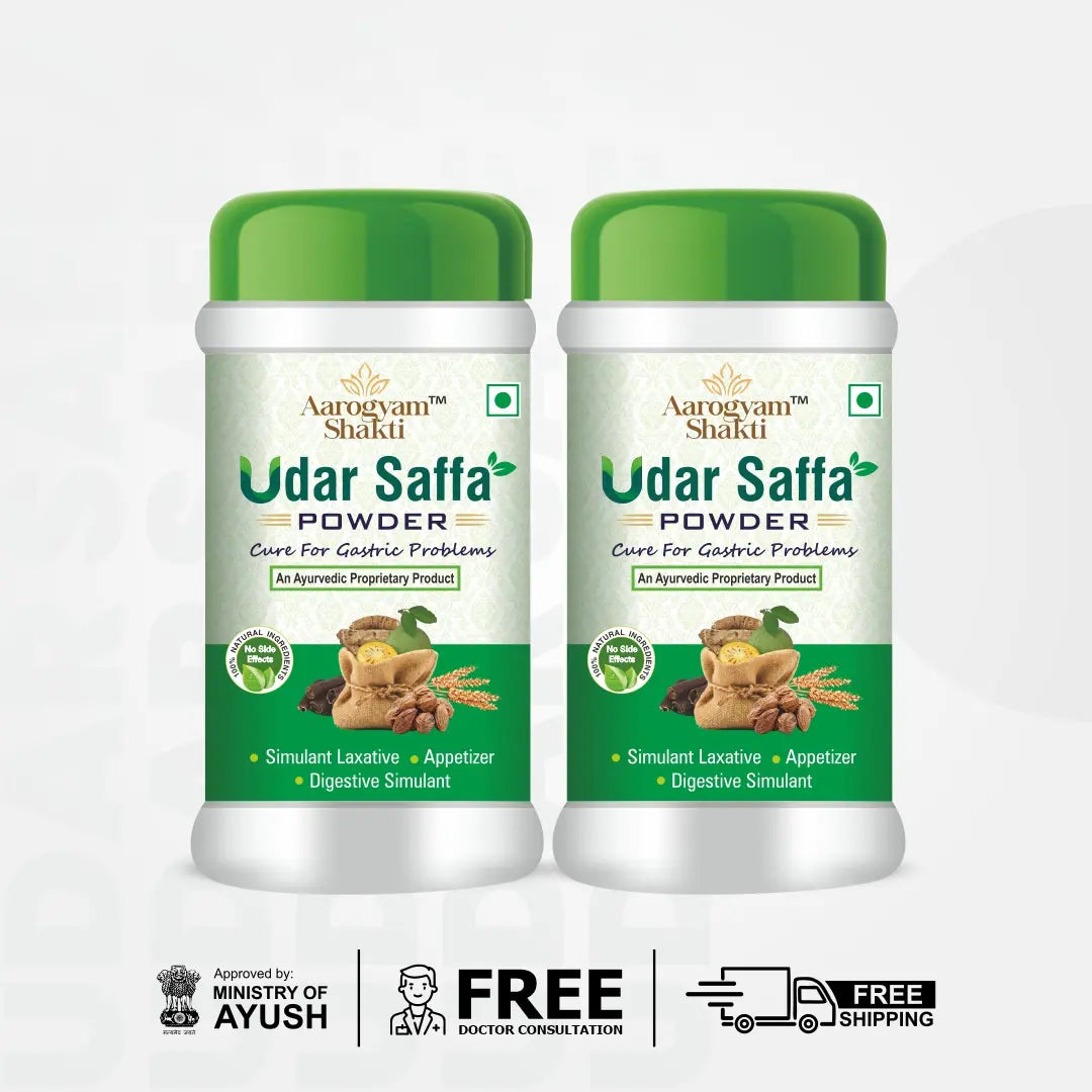 Udar Saffa Powder (Pack of 2) - Natural Relief from Gas, Acidity & Constipation
