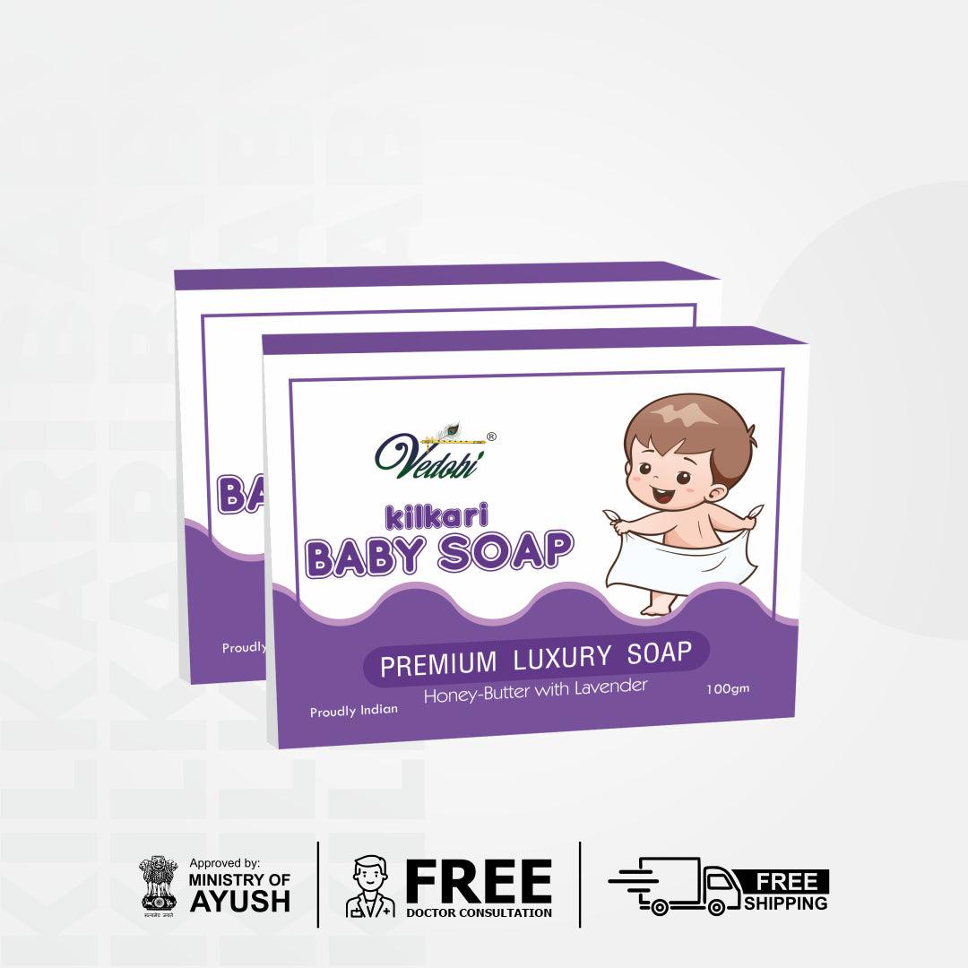Kilkari Baby Soap Honey Butter With Lavender (Pack of 2) - myvedobiindia