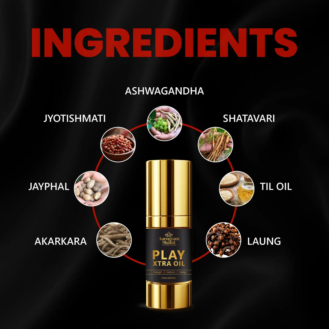 Play Xtra Capsule + Play Xtra Oil + Udar Saffa Powder Combo – Ayurvedic Stamina, Energy & Digestion Care