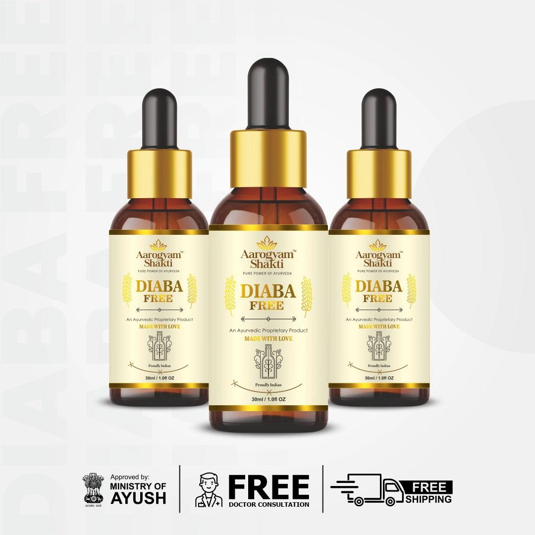 Diaba Free 30ml (Liquid formulation for external usage on Palms & Feet) Pack of 3 - myvedobiindia