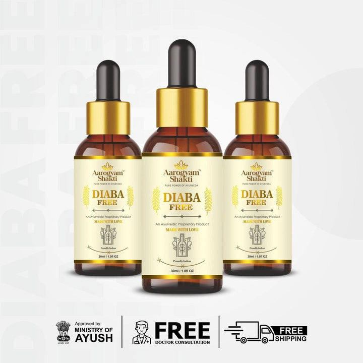 Diaba Free 30ml (Liquid formulation for external usage on Palms & Feet) Pack of 3 - myvedobiindia