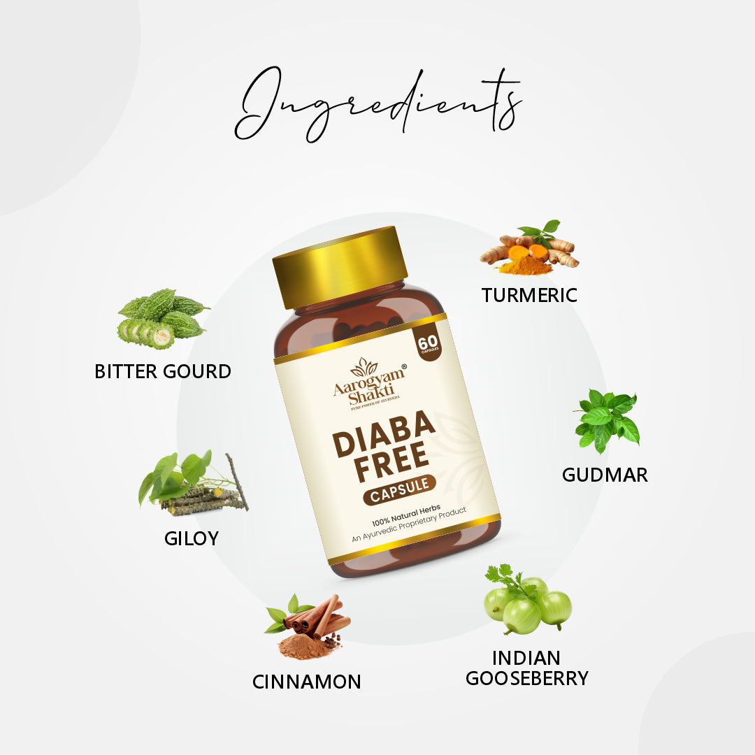 Vedobi Diaba Free Capsule (Ayurvedic Herbal Supplement for Daily Wellness)
