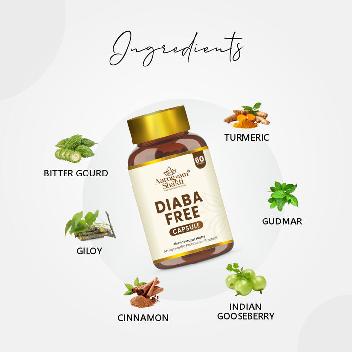 Vedobi Diaba Free Capsule (Ayurvedic Herbal Supplement for Daily Wellness)