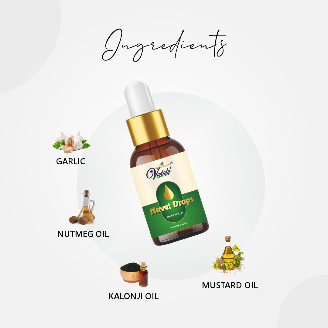 Navel Drops 15ml (Pack of 2 Bottle) - myvedobiindia