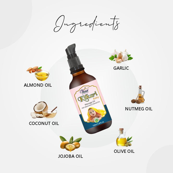 Kilkari Baby Massage Oil 100ml - myvedobiindia