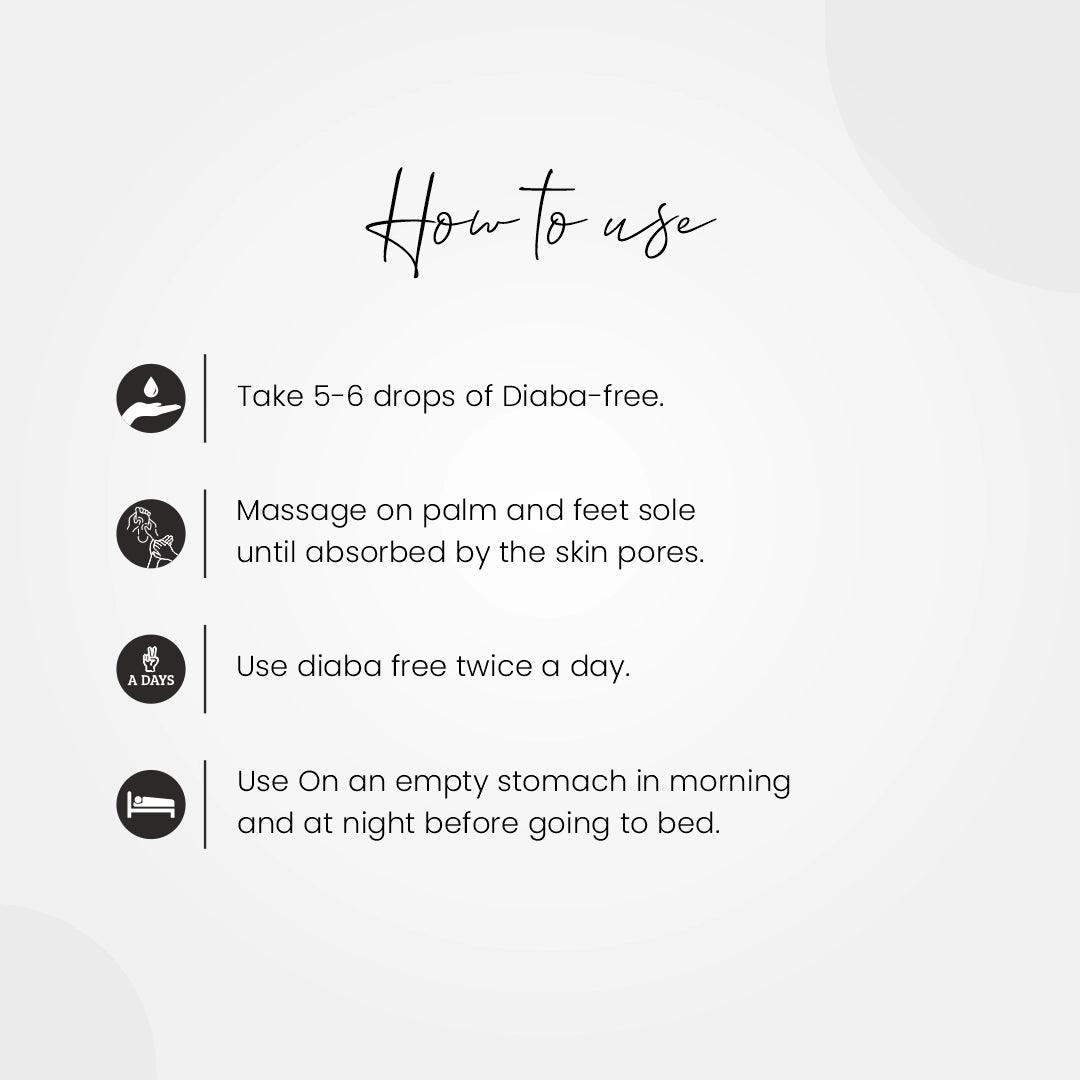 Diaba Free 30ml (Liquid formulation for external usage on Palms & Feet) - myvedobiindia