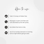 Diaba Free 110ml + 30ml (Liquid formulation for external usage on Palms & Feet) - myvedobiindia