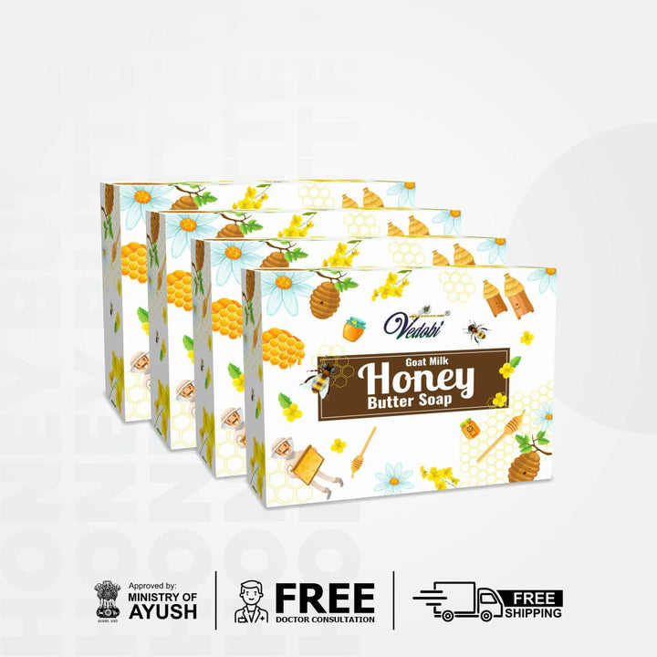 Payas-Goat Milk with Honey Butter Soap for Dry Skin (Pack of 4) - myvedobiindia