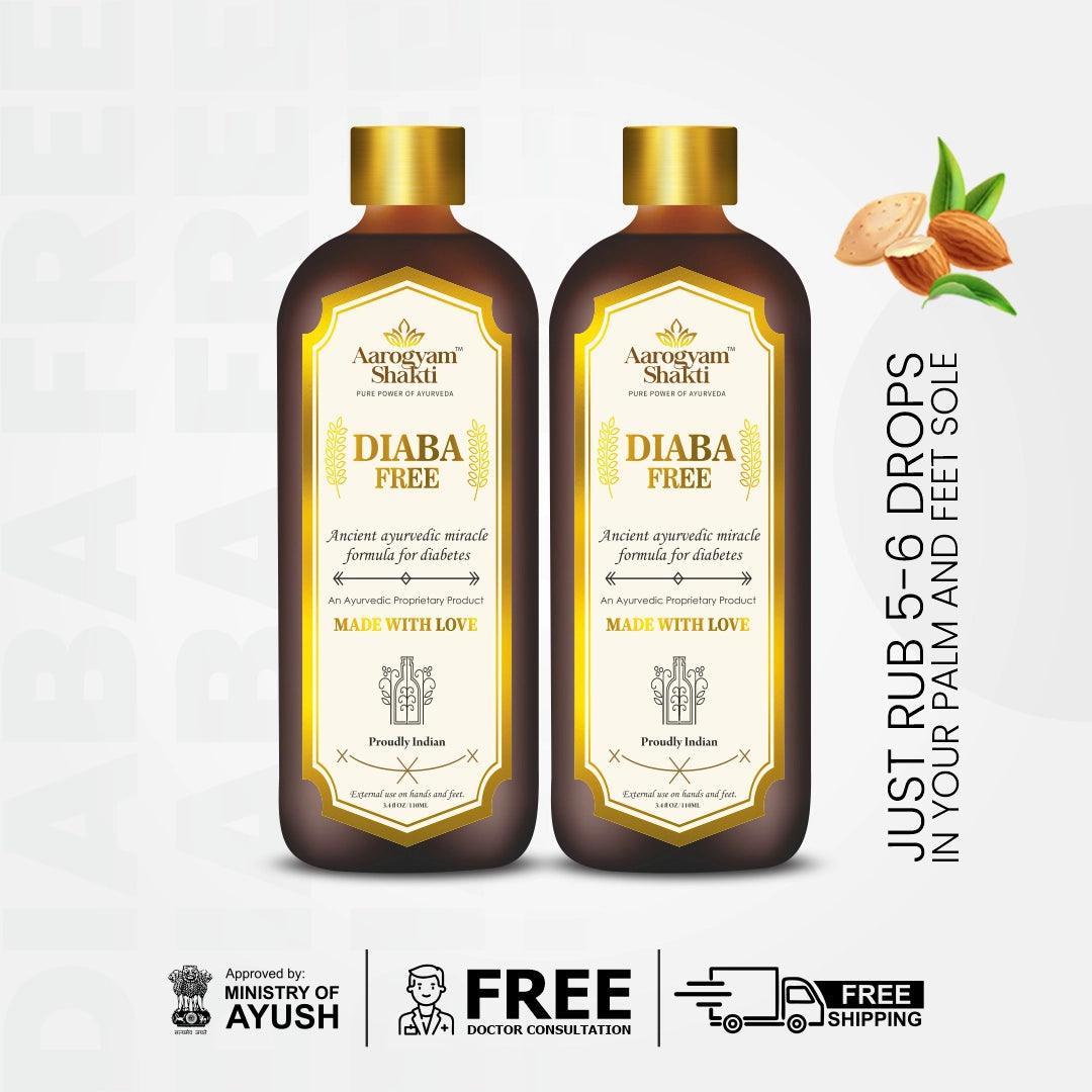 Diaba Free 110ml + 110ml (Liquid formulation for external usage on Palms & Feet) - myvedobiindia