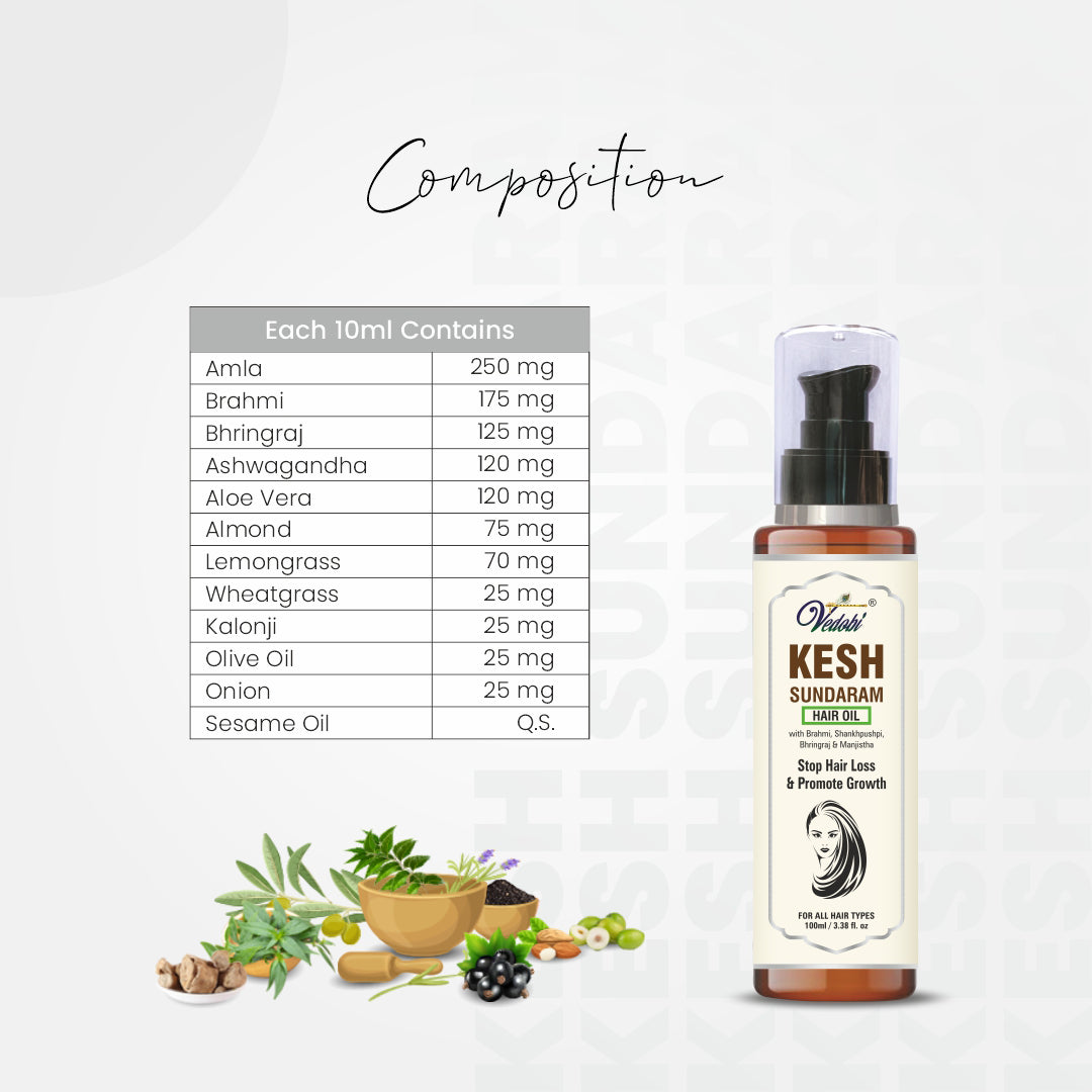 Kesh Sundaram Hair Oil 100ml x 3