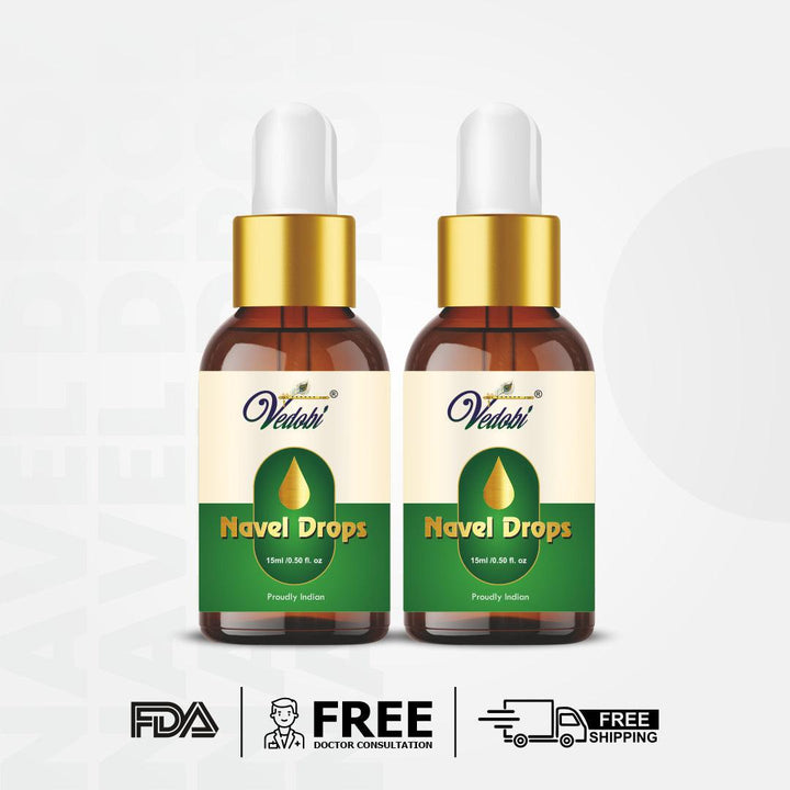 Navel Drops 15ml (Pack of 2 Bottle) - myvedobiindia